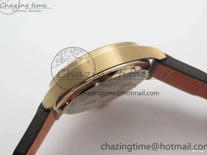 MIROTIME 1221 Popular Big Pilot Real PR IW502706 RG YLF 1:1 Best Edition Brown Dial On Calfskin Strap A 7223